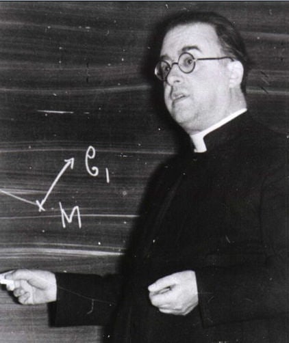 A photo of Georges Lemaître, formulator of big bang cosmology